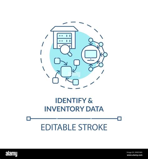 2d Identify And Inventory Data Concept Linear Icon Stock Vector Image And Art Alamy