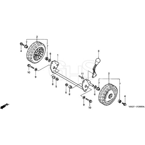 Honda HRG415C2 IZY PDEE A MABF 1000001 1099999 Rear Wheel Diagram