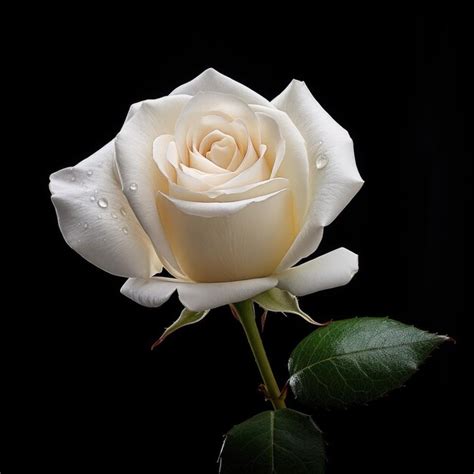 Premium AI Image Contrasting Elegance A White Rose Blooms Against A