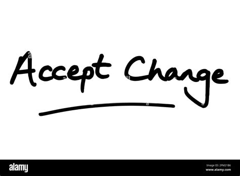Accept Change, handwritten on a white background Stock Photo - Alamy