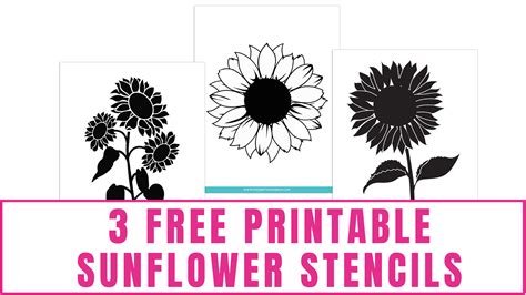 Free Downloadable Stencils: Sunflower