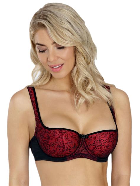 Sexy Plus Size Balconette Bra Rosme Lace Lingerie Grand Red Ebay