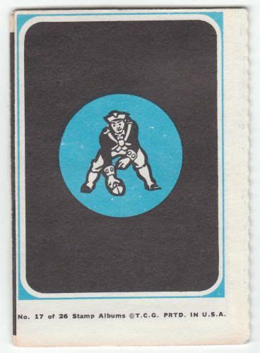 Topps Boston Patriots In Mini Card Album Back With Jim