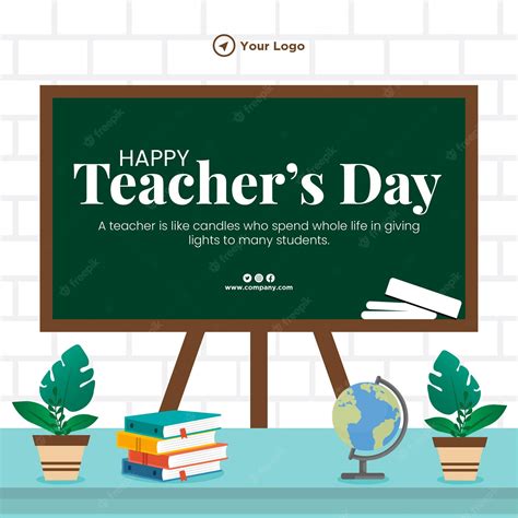 Premium Vector Creative Happy Teachers Day Banner Design Template