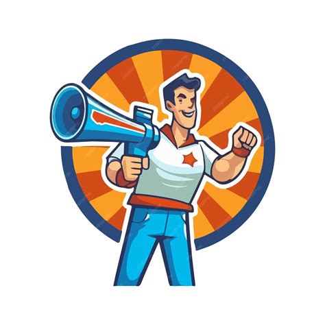 Community Advocate Mascot Logo Premium Ai Generated Vector