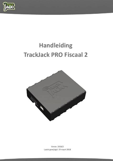 Pdf Handleiding Trackjack Pro Fiscaal Rechter Led Licht Status