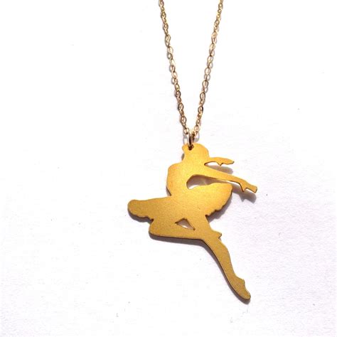 Gold Ballerina Dancer Necklace Ballet Jewelry Dance T For Sports