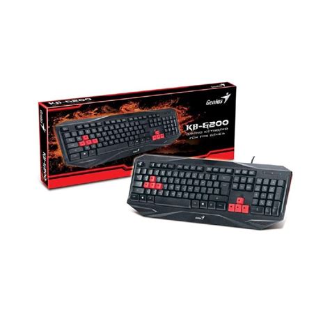 Teclado Gx Gaming Genius Kb G Preto Fps Gamer Design Usb Genius