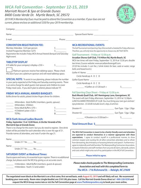 Fillable Online Myrtle Beach Conference Hotelmyrtle Beach Marriott