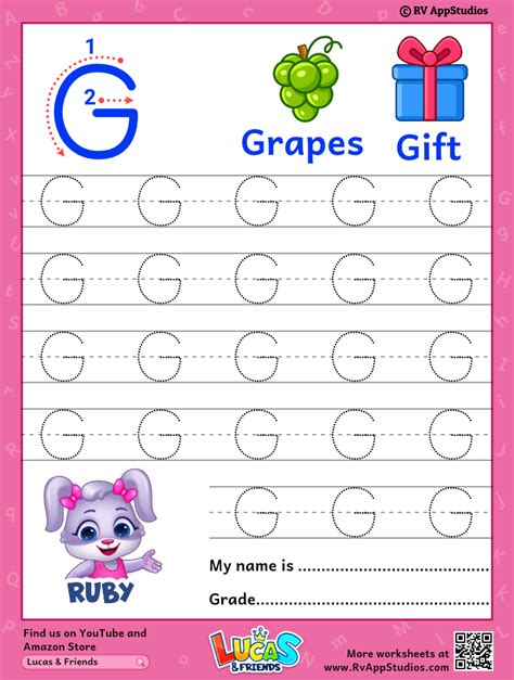 Capital Letter G Tracing Worksheet Trace Uppercase Letter G