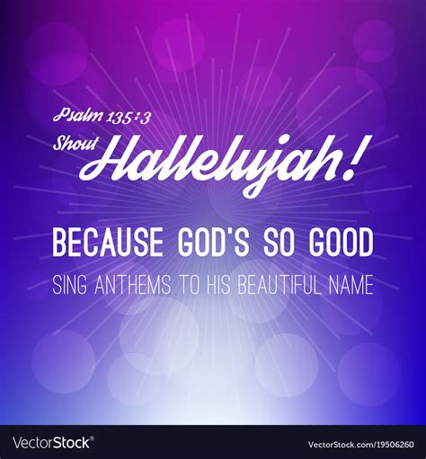 Shout Hallelujah Calligraphic Hand Lettering Vector Image