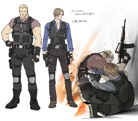 Leon S Kennedy And Jack Krauser Resident Evil And 2 More Drawn By