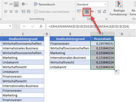 Prozentuale Verteilung Im Bereich Excel Und Google Sheets Automate