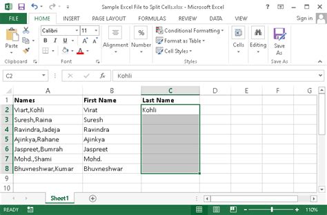 How To Split Cells In Excel Javatpoint