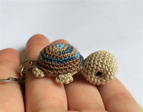 Porte Clés TORTUE AMIGURUMI Miniature Kawaii au crochet Fait Etsy