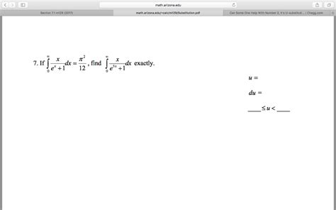 Solved If Integral 0 Infinity X E X 1 Dx Pi 2 12 Find Chegg