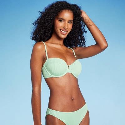 Women S Ribbed Underwire Bikini Top Shade Shore Target