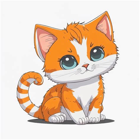 Premium Vector Cute Cat Cartoon Vector Illustration