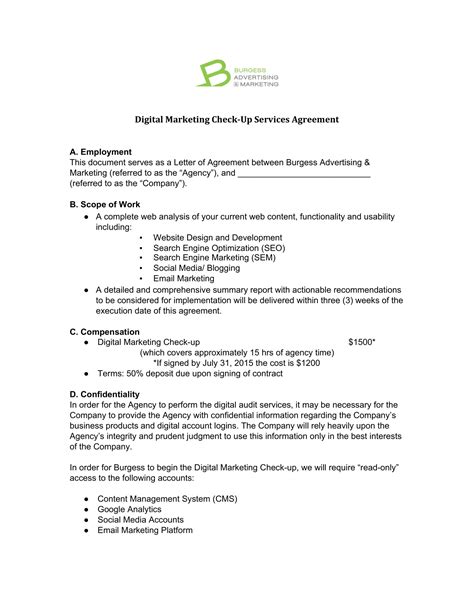 Digital Marketing Contract Template