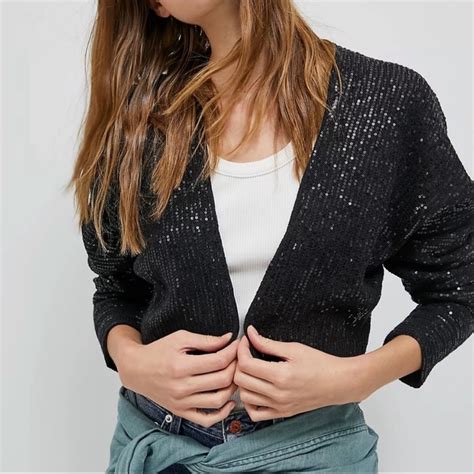 Anthropologie Maeve Artemia Sequined Cardigan S Gem