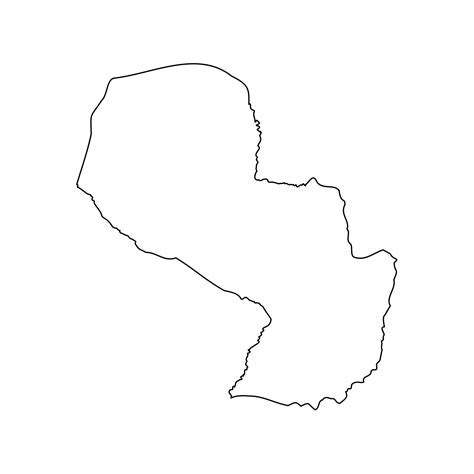 Outline Simple Map of Paraguay 3087839 Vector Art at Vecteezy