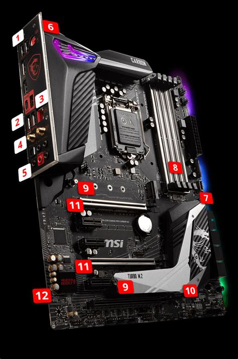 MSI MPG Z390 GAMING PRO CARBON AC LGA 1151 300 Series ATX Intel