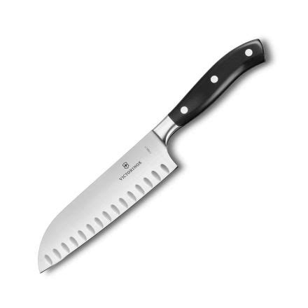 Sharp Edge Victorinox Grand Maitre Drop Forged Santoku Knife Granton