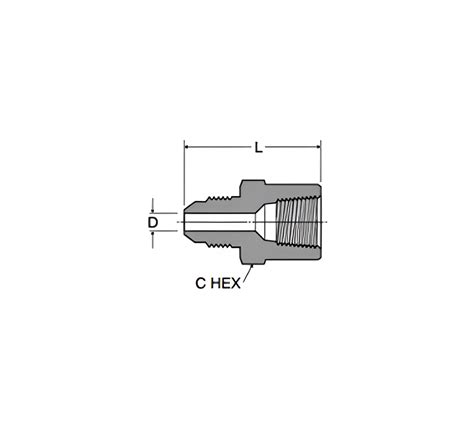 Conector Macho Flare 3 8 X Macho NPT 1 8 Hosemart