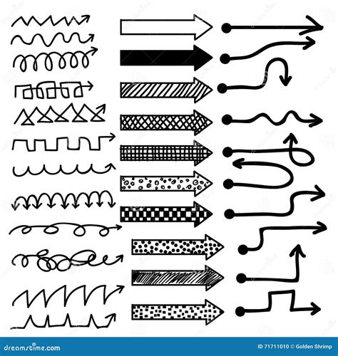 Hand Gezeichnete Vektor Pfeile Gestaltungselement Satz Vektor