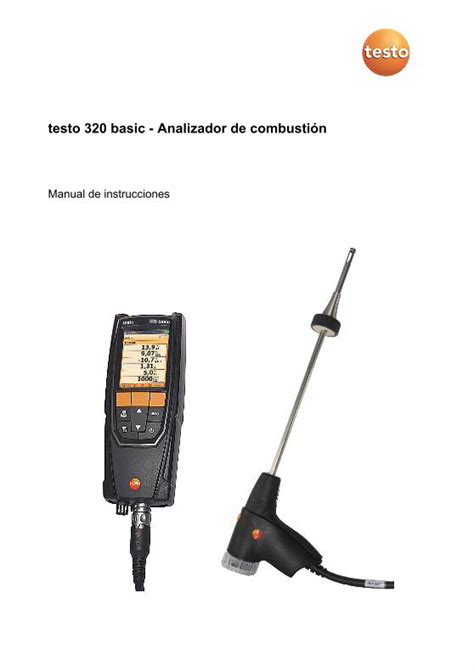 PDF testo 320 basic Analizador de combustión Trampa de