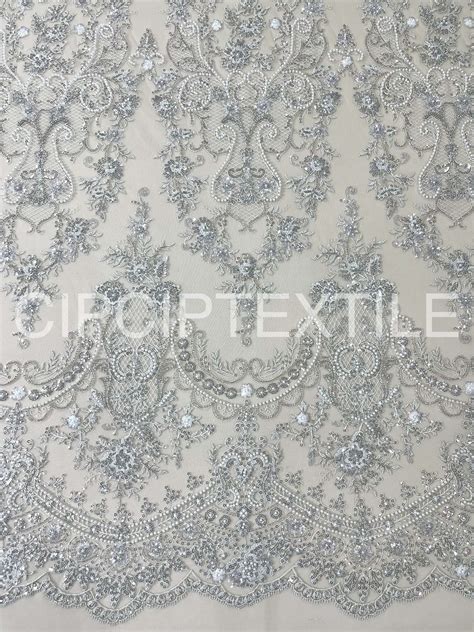 NEW NUDE LAST STOCK 3METERS RADIA HEAVY BEADED LACE