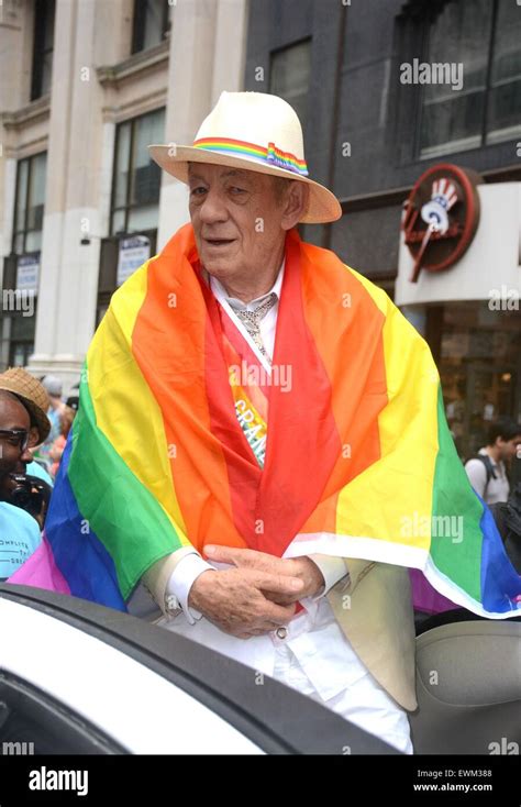 New York NY USA Th June Sir Ian McKellen In Attendance For NYC Gay Pride March
