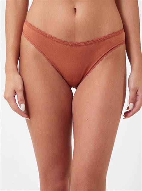 Ripley CALZÓN ALGODÓN MUJER INDEX LADRILLO BIKINI SOLID