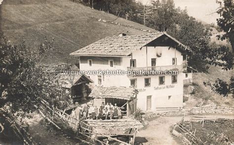 Fotokarte Algund GH zum Mühlthaler 1922 Wiener Werkstätte Postkarten