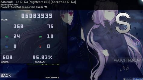 SonicArck Osu La Di Da Nightcore Mix Baracuda HD Kecco S La