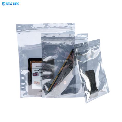 Anti Static Zip Lock Bags Smell Proof Cleanroom Plastic ESD Shielding