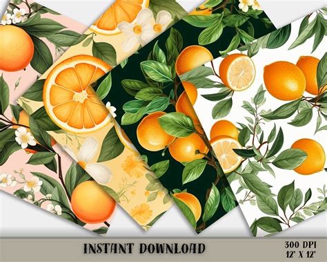 Oranges Digital Paper Orange Scrapbook Papers Watercolor Orange