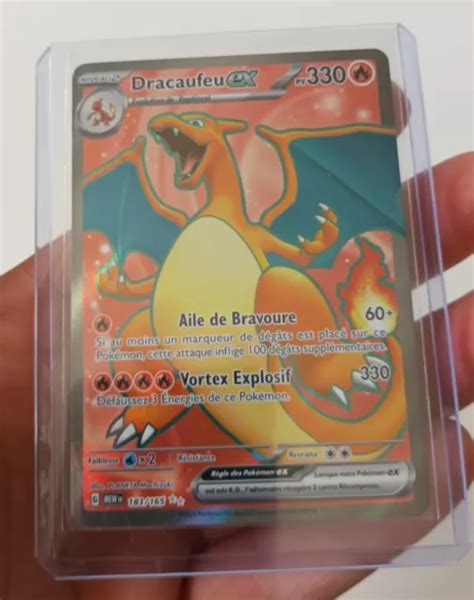 CARTE POKEMON DRACAUFEU Ex 183 165 FA FULL ART 151 Écarlate Violet FR