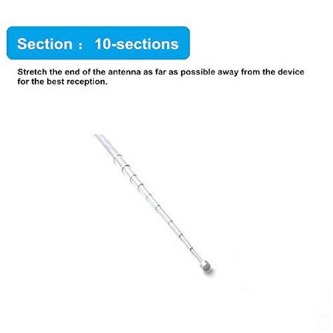 GetUSCart FM Radio Antenna Ancable Indoor FM Telescopic Antenna 75