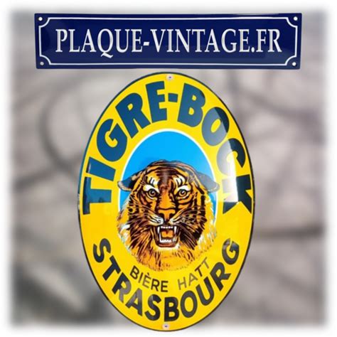 Plaque émaillée Tigre bock une touche d histoire brassicole