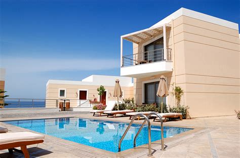 Swimming pool at the modern luxury villa, Crete, Greece - Fireseal ...