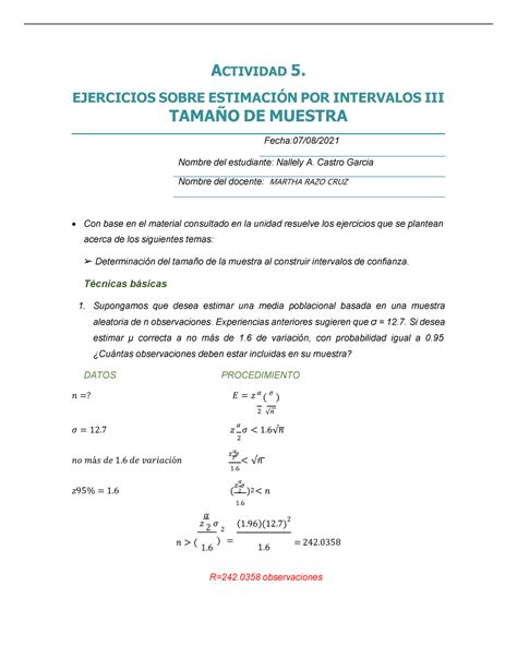 A Nacg Ejercicios Sobre Estimulaci N Por Intervalos Iii Tama O De