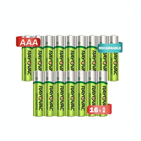 16 Pilas Baterías Recargables Rayovac Tamaño Aaa 650 Mah Coppel