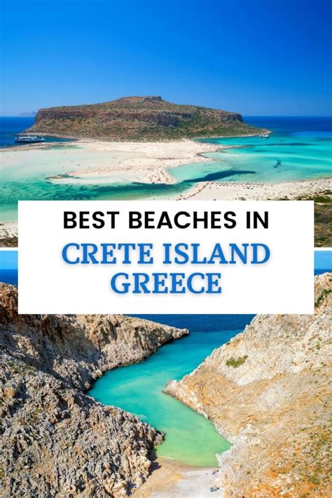 Best Beaches In Crete Map Unfolding Greece