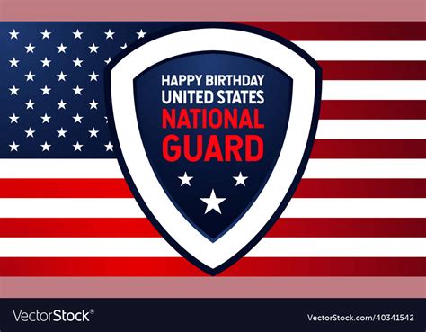 United States National Guard Birthday December Vector Image