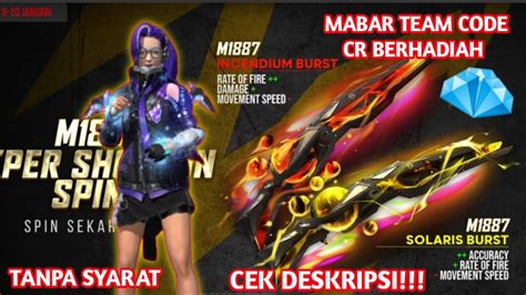 Live Cr Berhadiah Dan Mabar Team Code Cek Deskripsi Youtube