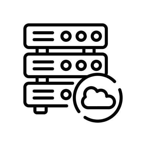 Cloud Database Vector Line Icon Cloud Computing Symbol Eps 10 File 16878035 Vector Art At Vecteezy