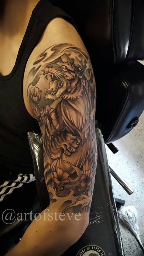 Chronic Ink Tattoo Toronto Tattoo Tiger Half Sleeve Tattoo Done By