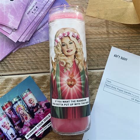 Saint Dolly Prayer Candle Aintsaintco