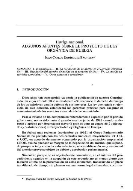 Huelga Nacional Algunos Apuntes Sobre El Proyecto De Ley Orgánica De